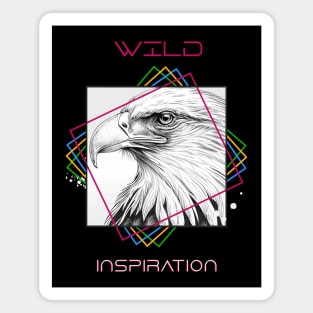 Eagle Bird Wild Nature Animal Illustration Art Drawing Magnet